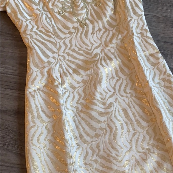 Lilly Pulitzer Gold Short Sleeve Dress - Picture 4 of 9